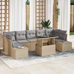 vidaXL Tuinbank Set met kussen 8 pcs Beige en Lichtgrijs, Verzenden