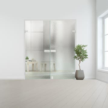 Glazen dubbele binnendeur voor opdek kozijn aluminium beslag, Bricolage & Construction, Vitres, Châssis & Fenêtres, Verzenden