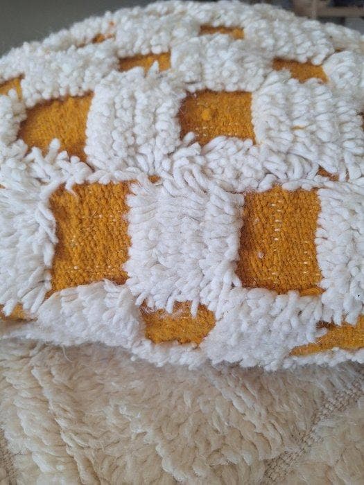 Poef - Wol, Katoen - Poef van wol - Nieuw, Antiek en Kunst, Kunst | Designobjecten