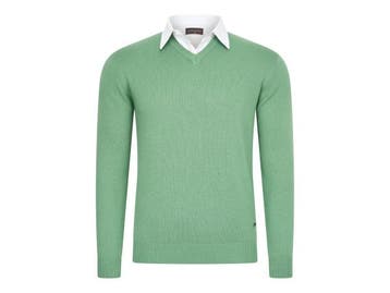 Veiling - Cappuccino Italia Mock Pullover Groen - XXL, Nieuw