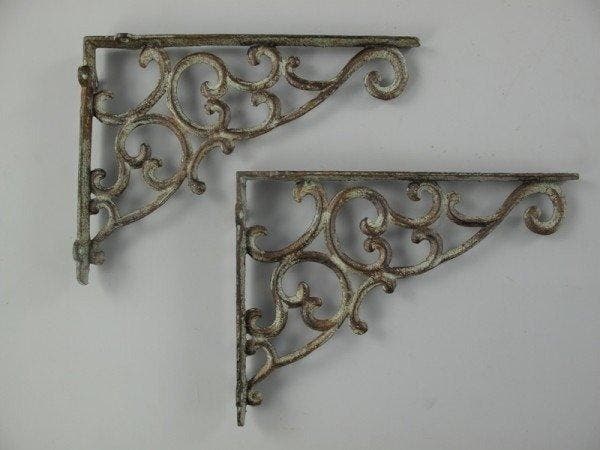 Wandplank beugel (2) - Gietijzer, Antiek en Kunst, Curiosa en Brocante