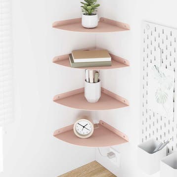 vidaXL Zwevende plank met plank met opslag 4 pcs Roze 24 x, Verzenden