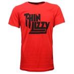 Thin Lizzy Black on Red Logo T-Shirt - Officiële Merchandise, Nieuw