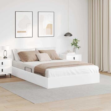 vidaXL Opbergbed Wit 153 x 203 cm Kunstleer, Verzenden, Nieuw