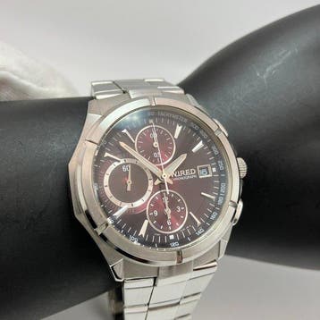 Seiko - WIRED Chronograph – Burgundy Dial - Zonder