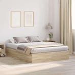 vidaXL Opbergbedframe met opslag Sonoma Eik 160 x 200 cm, Verzenden, Nieuw