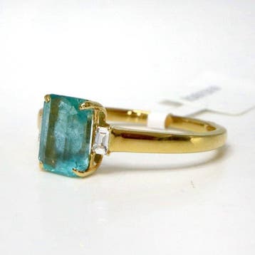 Zonder minimumprijs - Ring - 14 karaat IGI 1,12 ct Zambia, Nieuw