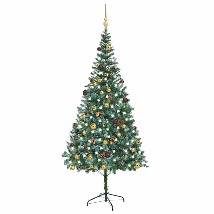vidaXL Kunstkerstboom met verlichting kerstballen, Divers, Noël, Envoi
