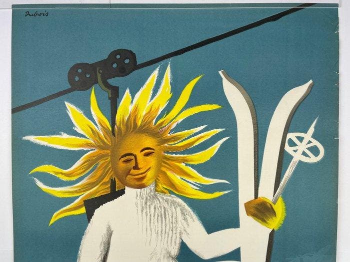 Jacques Dubois - SKI FRANCE - jaren 1950, Antiek en Kunst, Kunst | Tekeningen en Fotografie