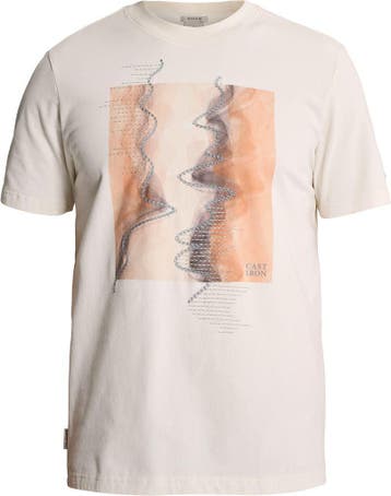 Cast Iron T-shirt Print White Down maat Maat 52/54 (L) Heren, Kleding | Heren, T-shirts, Verzenden, Nieuw, Maat 52/54 (L), Cast Iron