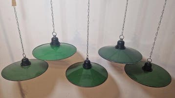 Lampe à suspendre (5) - Émail, Acier - Lot de 5 lampes
