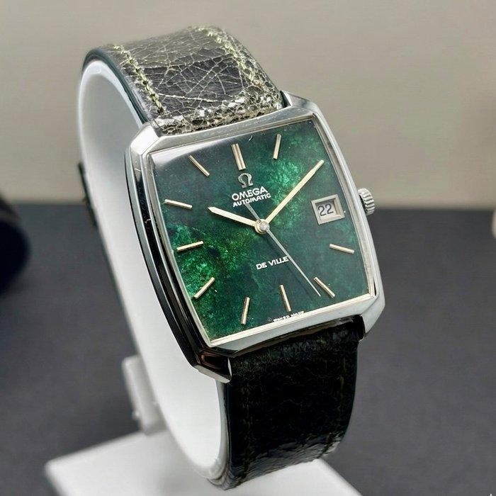 Omega - * Automatic De Ville Malachite Dial * - Zonder, Handtassen en Accessoires, Horloges | Heren