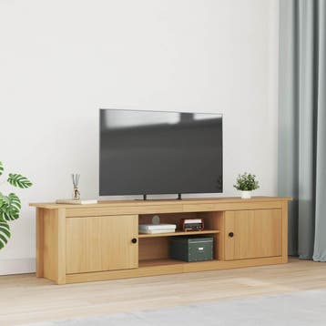 vidaXL TV rek HILL 158 x 40 x 39.5 cm Honing bruin Massief, Verzenden