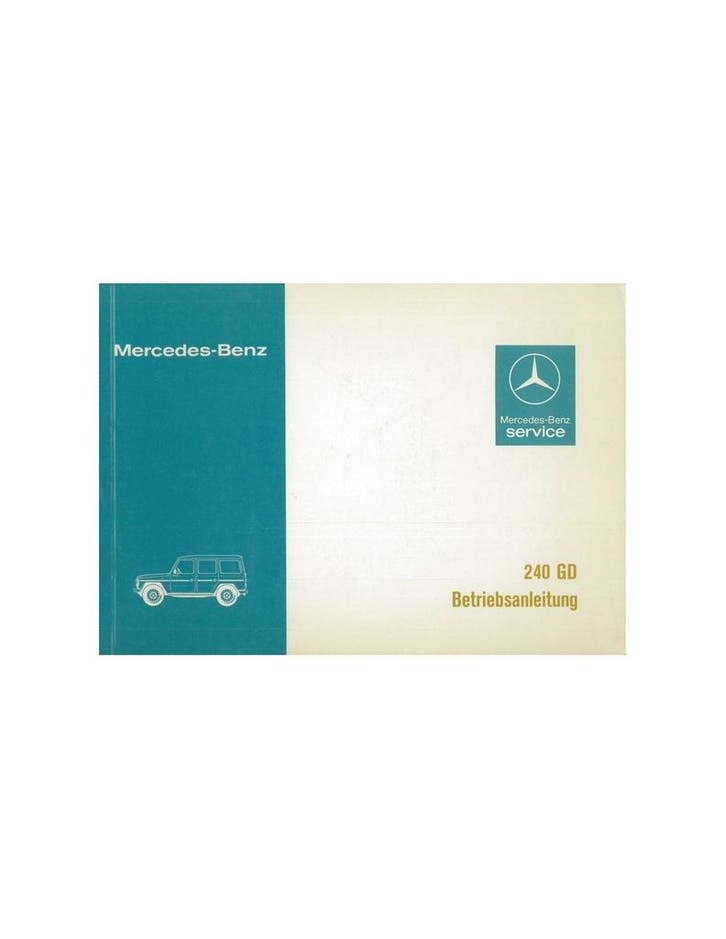 1979 MERCEDES BENZ GD 240 KLASSE INSTRUCTIEBOEKJE DUITS, Auto diversen, Handleidingen en Instructieboekjes, Ophalen of Verzenden