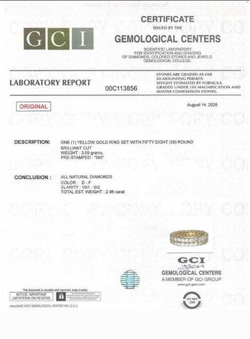 Zonder minimumprijs - Ring - 14 karaat Geel goud - 2.96ct.