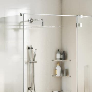 vidaXL Regendouchekop 304 40x40 cm vierkant roestvrij staal, Verzenden