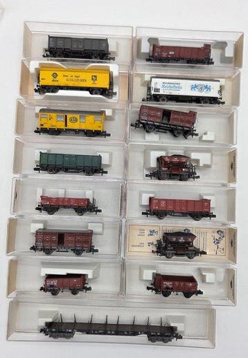 Fleischmann N - Wagon de train miniature (15) - Lot de, Nieuw