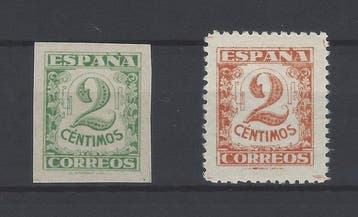Espagne 1936 - Joint de défense 2 cts - Erreur de couleur