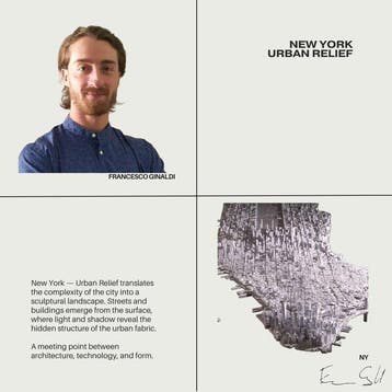 Francesco Ginaldi - New York - Urban Relief, Antiek en Kunst, Kunst | Schilderijen | Modern