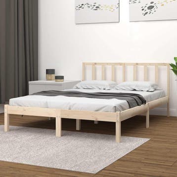 vidaXL Bedframe massief grenenhout 140x200 cm, Verzenden, Nieuw