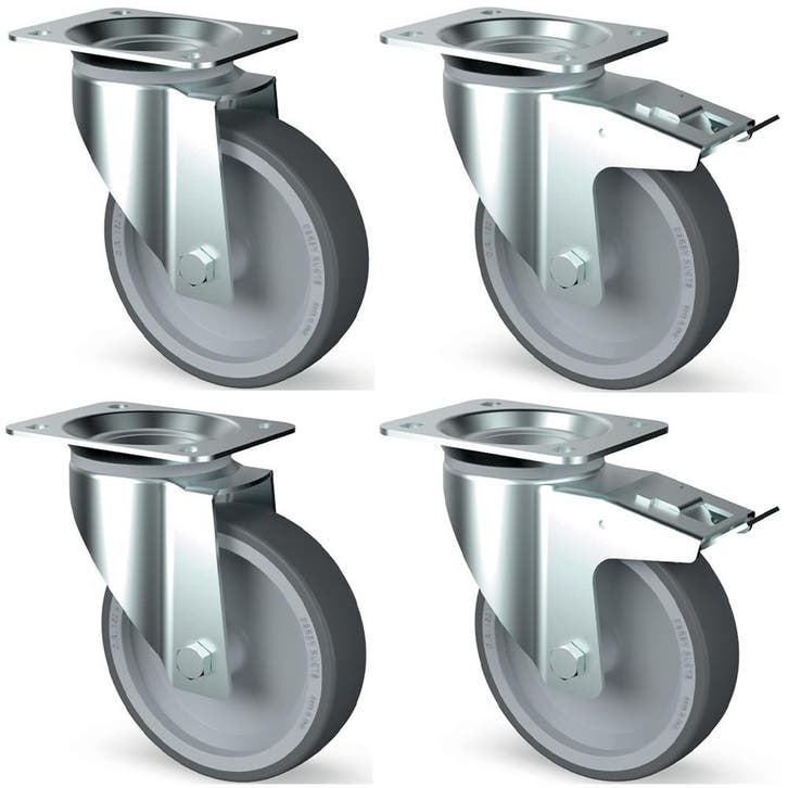 Wielenset | Diamond Koelingen | 4 Wielen (2 Geremd) |, Zakelijke goederen, Horeca | Keukenapparatuur, Nieuw in verpakking, Verzenden