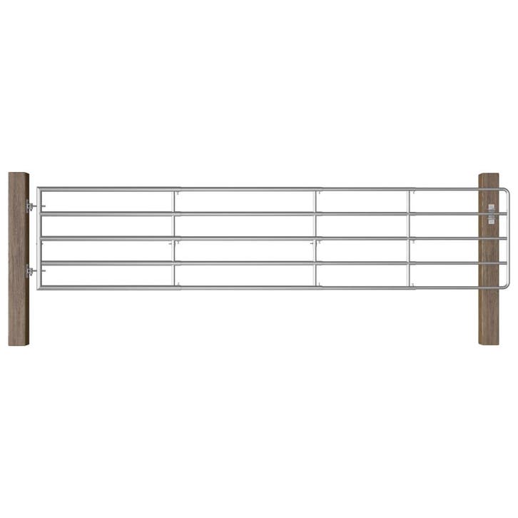 vidaXL Poort met 5 stangen (150-400)x90 cm staal, Tuin en Terras, Tuinpoorten, Nieuw, Verzenden