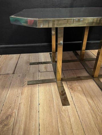 Middentafel - Messing - octogonaal salontafel