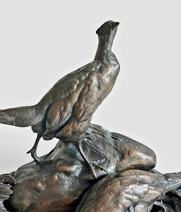Auguste Cain (1821-1894) - sculptuur, Bronze animalier:, Antiek en Kunst, Antiek | Keramiek en Aardewerk