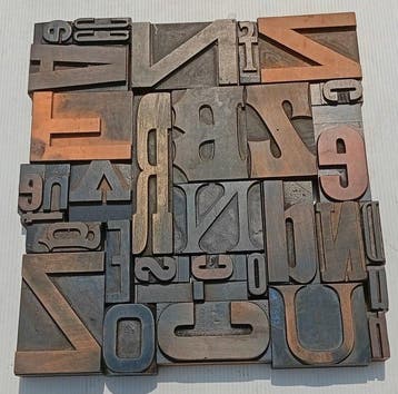 Drukblokken - Lotto XXL van oude lettertypen - Italië -