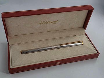 S.T. Dupont - Classique Godron Silver & Gold Fountain Pen –, Nieuw