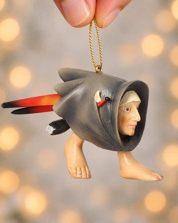 Kerstboomversiering (10) - Hars - Kerstornament voetendame, Antiquités & Art