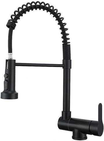 Keukenkraan RVS zwart draaibaar | 34% korting | Retour deal, Minder dan 50 cm, Verzenden, Zwart, Zo goed als nieuw