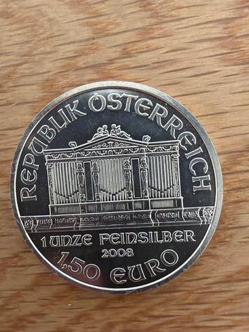 Oostenrijk. 1,5 Euro 2008, Wiener Philharmoniker, 1 Oz
