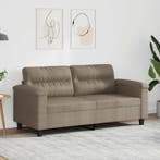 vidaXL Tweezitsbank / zetel 140 cm microvezelstof taupe, Verzenden, Nieuw