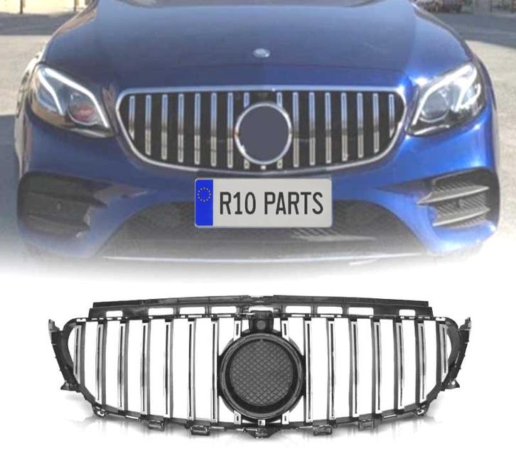 Calandre Pour Mercedes Classe E W213 16-18 Look Gt-R Chromé, Auto-onderdelen, Carrosserie, Verzenden