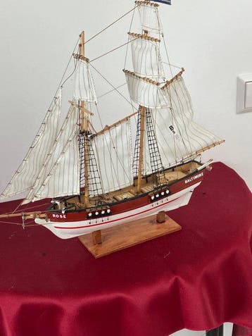Maritieme objecten - Schoener, Brigantijnmodel - Hout,