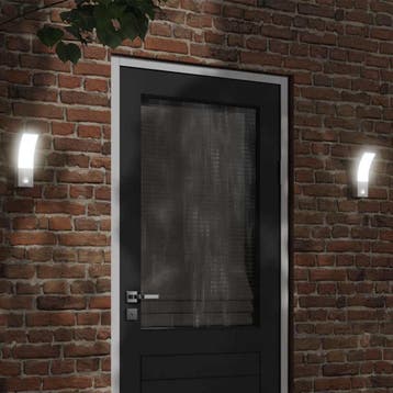 vidaXL Buitenwandlampen 2 st LED met sensors gegoten, Verzenden