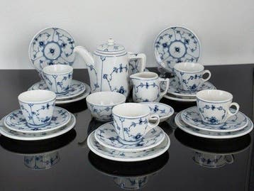 Royal Copenhagen - Koffieservies (24) - Mussulmalet Riflet-