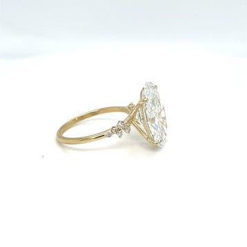 Ring - 14 karaat Geel goud - 10.30ct. tw. Diamant, Handtassen en Accessoires, Ringen, Nieuw