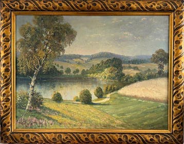 Hans Beyer (1878-1963) - Summer lake landscape