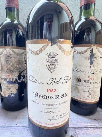 1982 Chateau Bel-Air - Pomerol - 5 Bouteilles (0,75 L), Nieuw