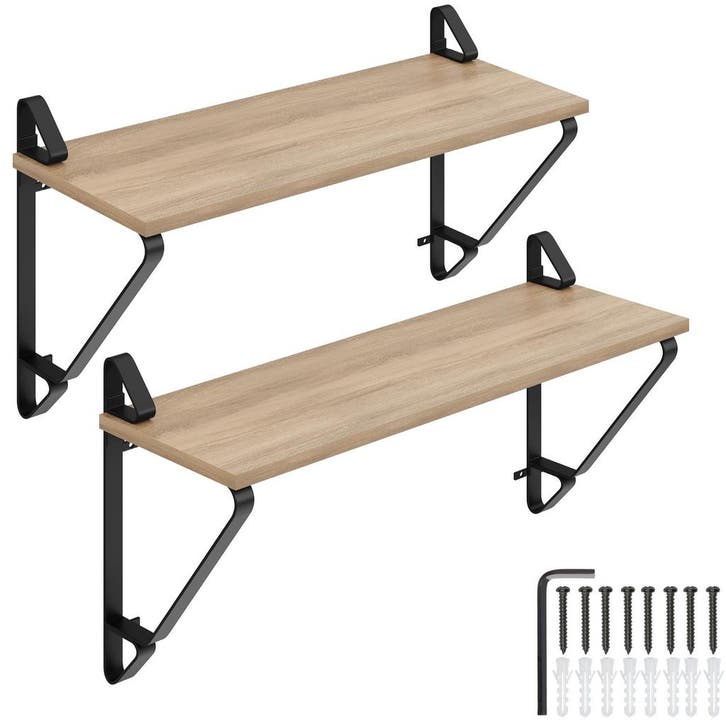 tectake 2 wandplanken Irvine - Industrieel licht hout, eiken, Maison & Meubles, Maison & Meubles | Autre, Envoi