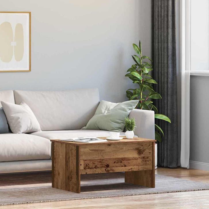 vidaXL Salontafel Oud Hout 102 x 50,5 x 46,5 cm Bewerkt hout, Huis en Inrichting, Tafels | Salontafels, Nieuw, Verzenden