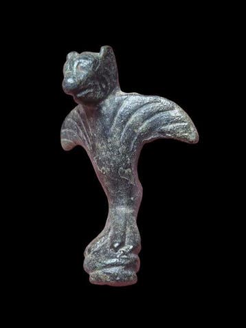 Romain antique Bronze Statue dours ailé rare (Sans prix de