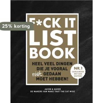 F*CK-it list book 9789463332019 Jacob & Haver, Verzenden, Zo goed als nieuw, Jacob & Haver