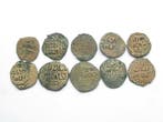 . Empire islamique (médiéval) Lot of 10 AE coins 8th-9th