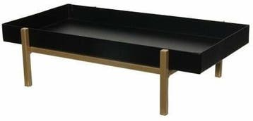 Metalen frame tray op voet zwart met goud 30x15x8 cm per, Nieuw