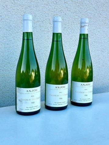 1985 Château de Fesles - Anjou Sec - 3 Flessen (0.75 liter), Verzamelen, Nieuw