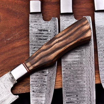 Keukenmes - Chefs knife - Gevouwen staal, hout - Noord