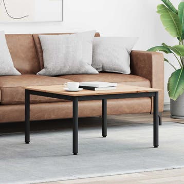 vidaXL Salontafel Naturel 80 x 80 x 45 cm Massief grenenhout, Verzenden, Nieuw